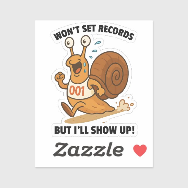 Sticker Ne battra pas de records mais je me présenterai –  (Feuille)