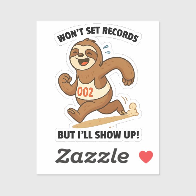 Sticker Ne battra pas de records mais je me présenterai –  (Feuille)