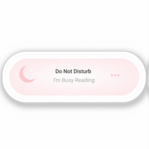 Sticker Ne dérangez pas Je suis occupé à lire amusant Lect