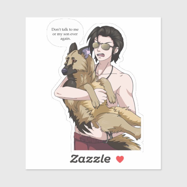 Sticker Ne me parlez pas ou ne parlez pas à mon fils (Feuille)