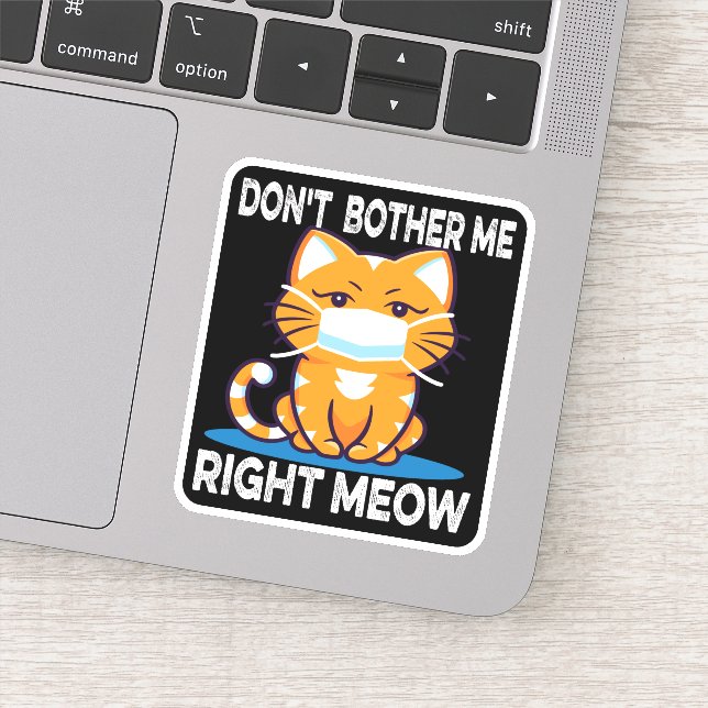 Sticker NE M'INQUIÈTE PAS DROITE MEOW - Chat en masque Sti (Détail)