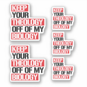 Sticker Ne pas faire de la théologie ma biologie