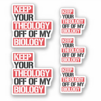 Sticker Ne pas faire de la théologie ma biologie