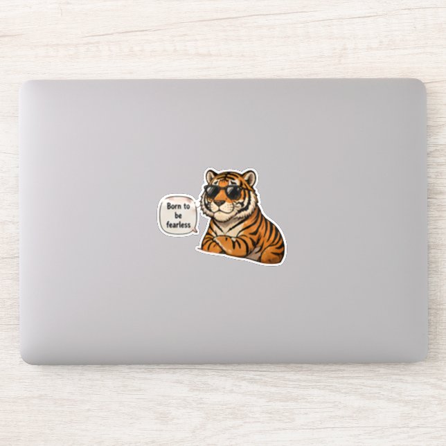 Sticker Né pour être sans peur | Inspirant  (Ordinateur)