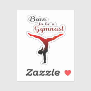 Sticker Né pour être un stand de Gymnaste Split