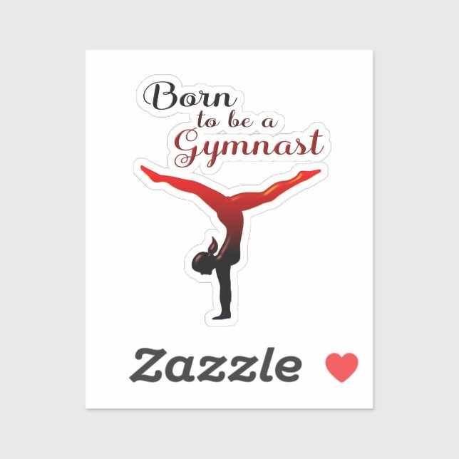 Sticker Né pour être un stand de Gymnaste Split (Feuille)
