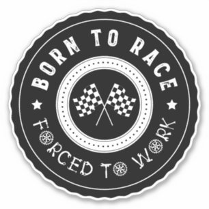 Sticker Né Pour Race Roue Badge
