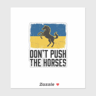 Sticker Ne Pousse Pas Le Cheval Cheval Vintage