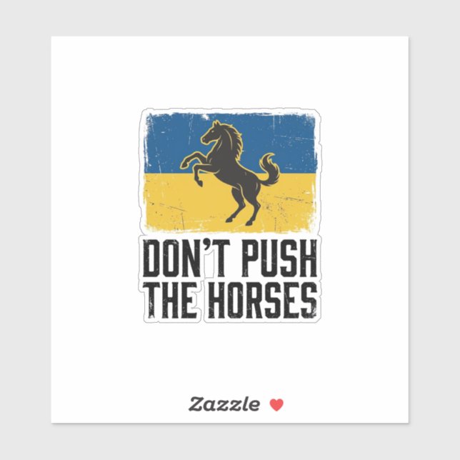 Sticker Ne Pousse Pas Le Cheval Cheval Vintage (Feuille)