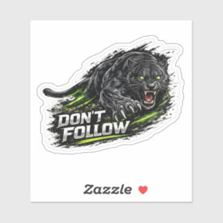 Sticker Ne suivez pas Black Panther 
