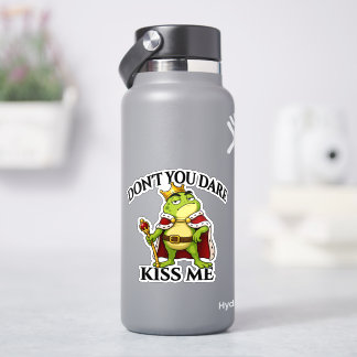Sticker Ne t'avise pas de m'embrasser Roi Grenouille Autoc