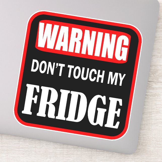 Sticker ne touchez pas à mon réfrigérateur (Détail)