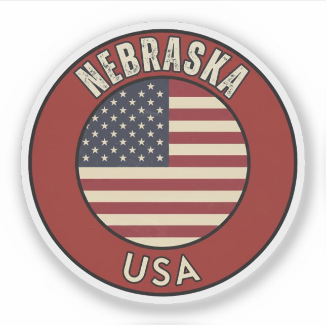 Sticker Nebraska Cornhusker State Gif  (Devant)