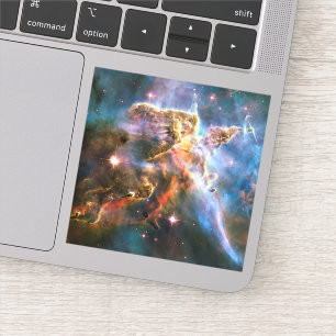 Sticker nébuleuse de galaxie spatiale. Les étoiles de l'un