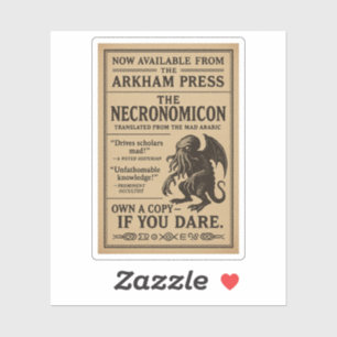 Sticker Necronomicon - maintenant disponible sur Arkham Pr