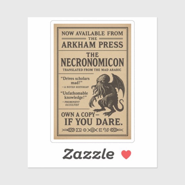 Sticker Necronomicon - maintenant disponible sur Arkham Pr (Feuille)