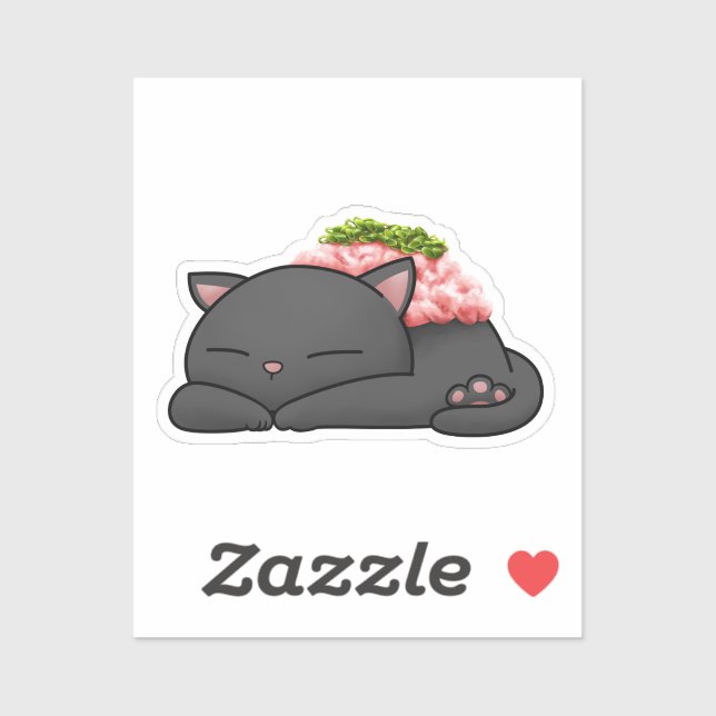 Sticker Negitoro Sushi Cat (Feuille)