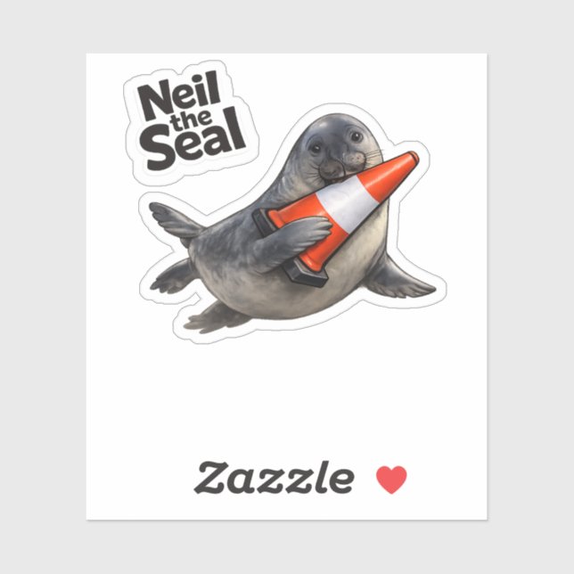 Sticker "Neil le phoque", l'État australien de Tasmanie mè (Feuille)