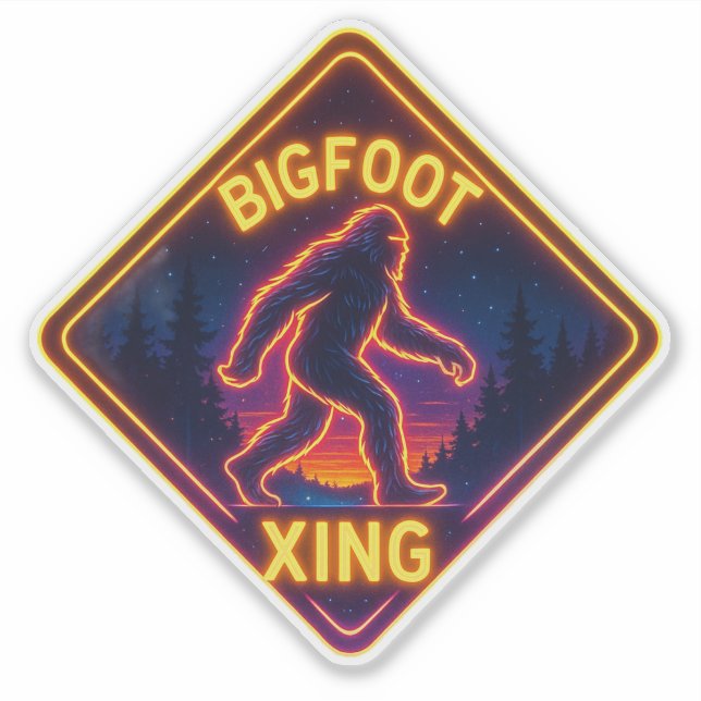 Sticker Neon Bigfoot Xing (Devant)