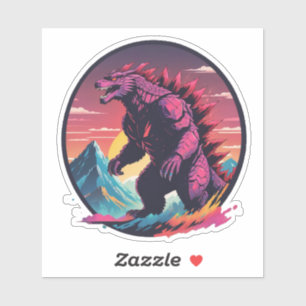 Sticker Neon Godzila Du Nord2