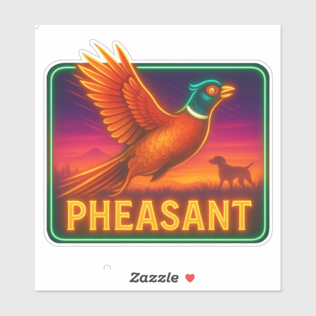 Sticker Neon Pheasant (Feuille)