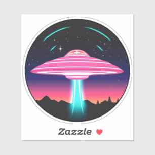 Sticker Neon UFO