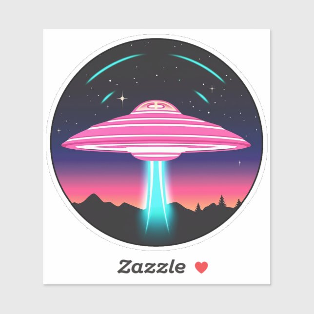 Sticker Neon UFO (Feuille)