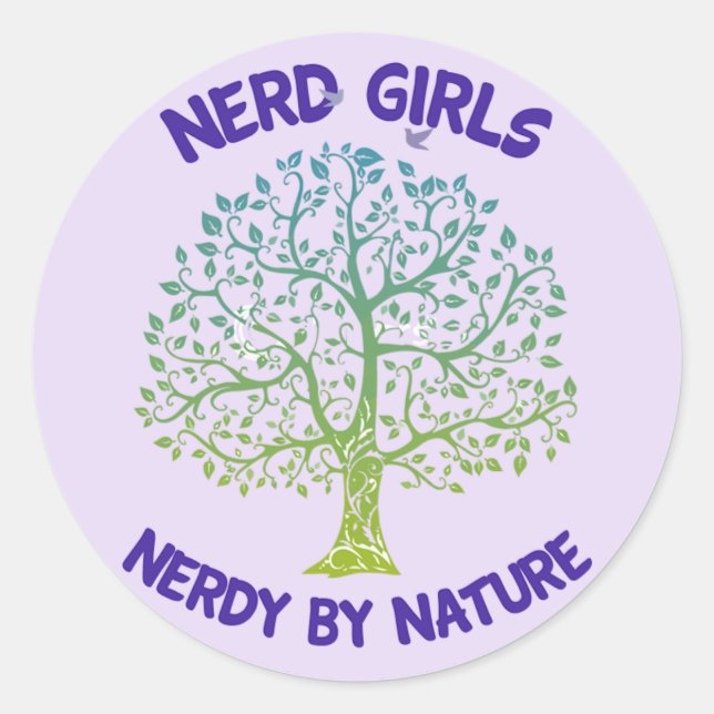 Sticker nerd Girls Nerdy par Nature (Devant)