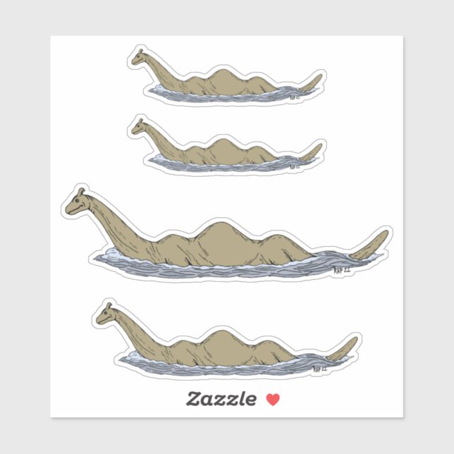 Sticker Nessie le monstre Loch Ness (Feuille)