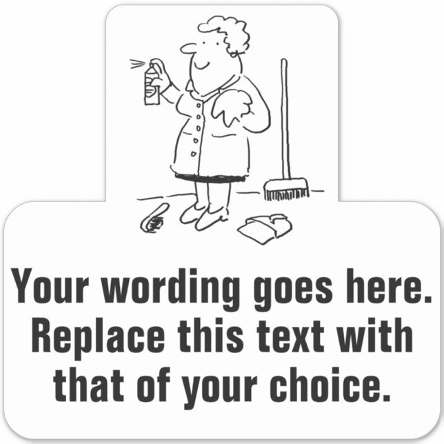 Sticker Nettoyage domestique et nettoyage (Devant)