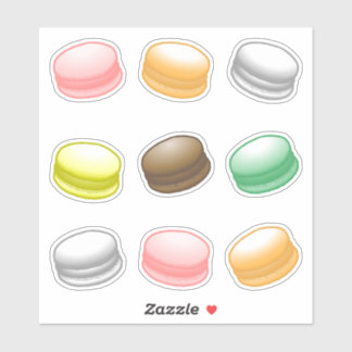 Sticker Neuf Macarons Délicats