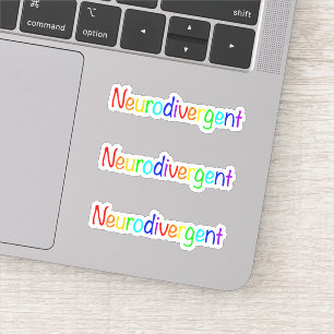 Sticker "Neurodivergent" Arc-en-ciel Célébrer la Neurodive