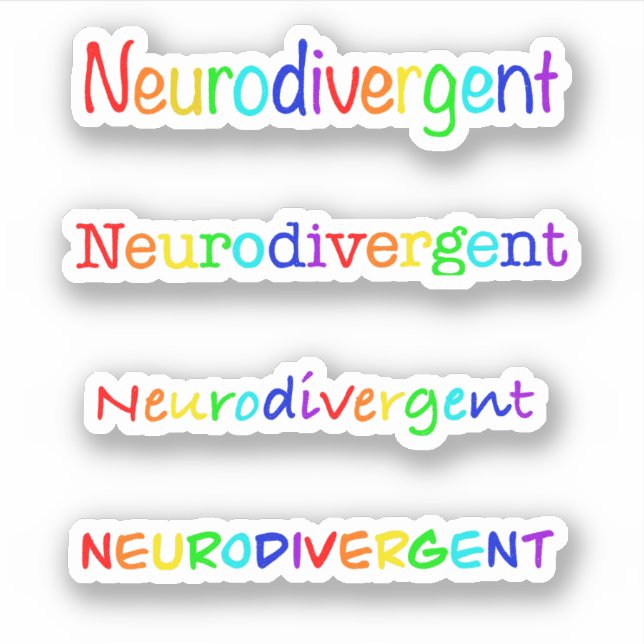 Sticker Neurodivergent - Arc-en-ciel - Sensibilisation et  (Devant)