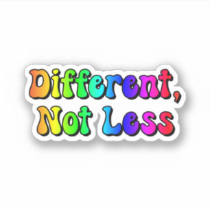 Sticker Neurodiversité différente, pas moins Rainbow