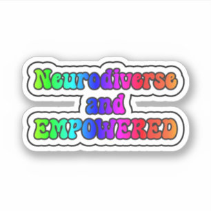 Sticker Neurodiversité et EMPOWEREED Rainbow Neurodiversit