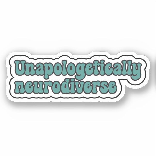 Sticker Neurodiversité Turquoise sans apologisme (Devant)