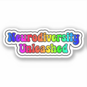 Sticker Neurodiversity Unleashed Rainbow Neurodivergent