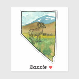Sticker Nevada Bighorn Wildlife Desert Paysage