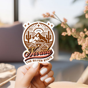 Sticker Nevada L'État Argent