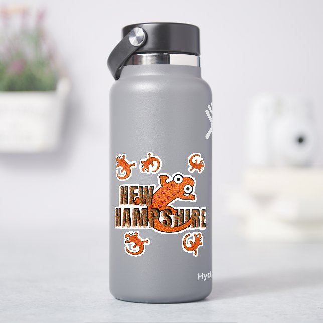 Sticker New Hampshire State Symbol Red Spotted Newt Forest (HydroFlask)