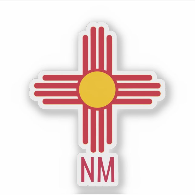 Sticker New Mexico Zia symbol (Devant)