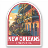 New Orleans Louisiana Travel Art Vintage