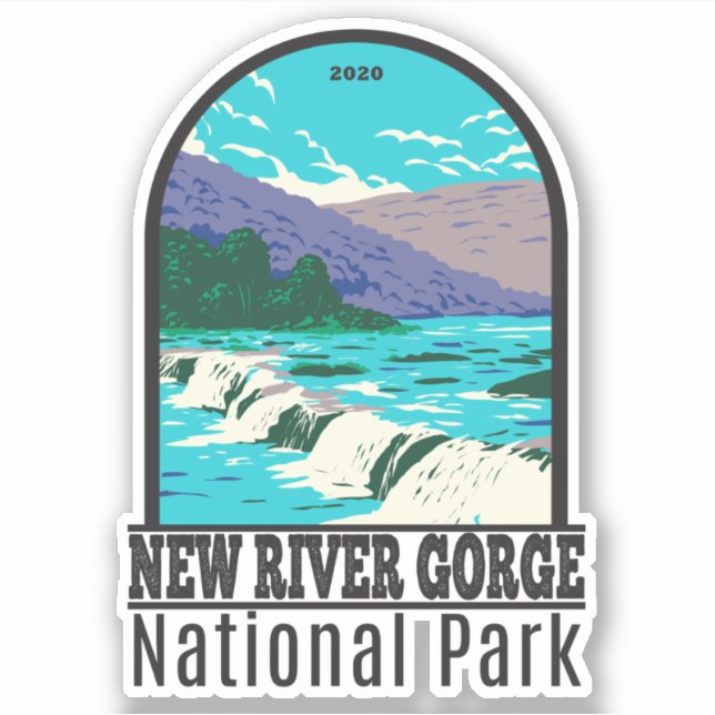 Sticker New River Gorge National Park Virginie-Occidentale (Devant)