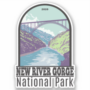 Sticker New River Gorge National Park West Virginia Bridge