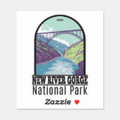 Sticker New River Gorge National Park West Virginia Bridge (Feuille)