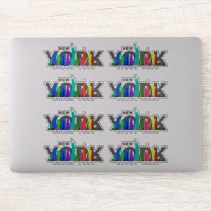 Sticker New York City   20cm x 20cm - Brillant Transparent