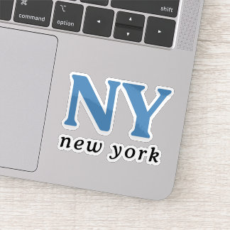 Sticker New York City Blue Modern Letter