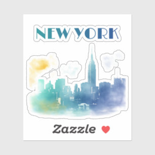 Sticker New York City Skyline NYC Travel America Liberty