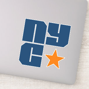 Sticker New York City - Star Block Text NYC