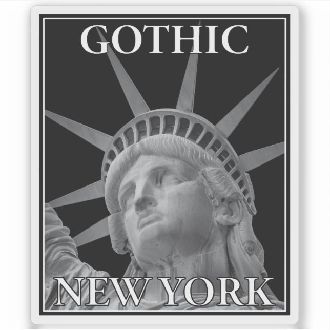Sticker New York gothique - v1 (Devant)